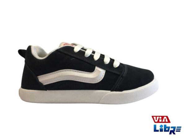 Zapatillas urbanas infantil negras de lona