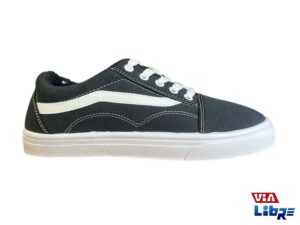 Zapatillas urbanas de lona negro/blanco