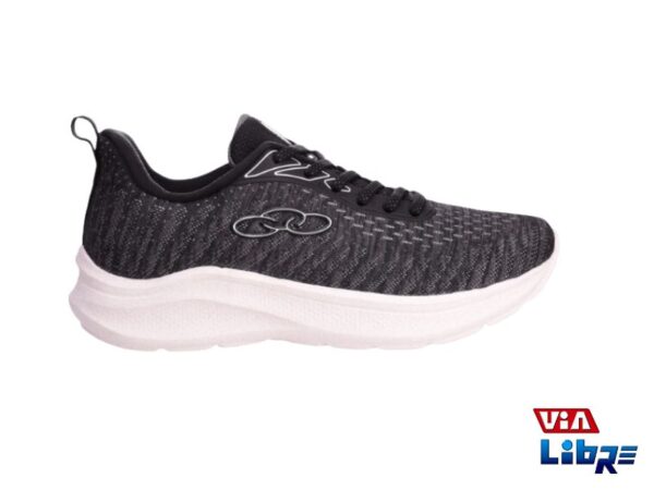 Zapatilla deportiva de macrame negro/blanco olympikus