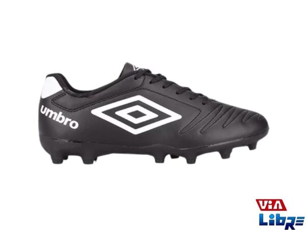 Botin de futbol 11 de ecocuero negro umbro class