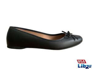 Zapato bajo de ecocuero negro