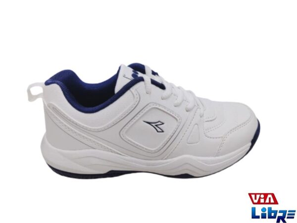 Zapatilla deportiva de ecocuero diadora blanco/azul