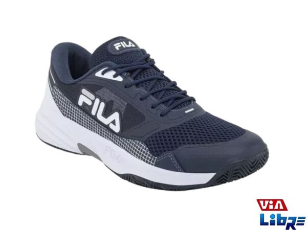 Zapatilla deportiva de macrame azul/blanco fila