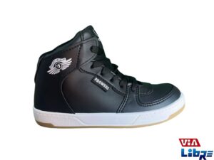 bota urbana de ecocuero negra