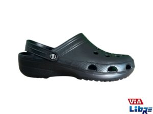 zueco tipo crocs de goma eva negro