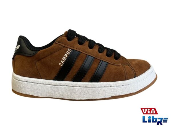 Zapatillas urbanas gamuzadas marron