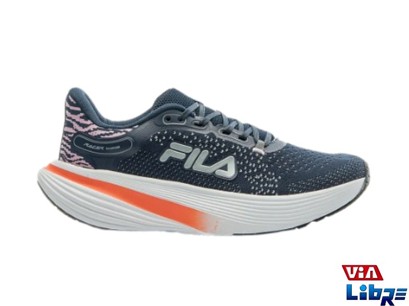 Zapatillas deportivas de macrame azulrosa fila