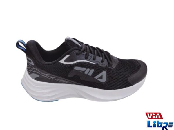 Zapatillas deportivas de macrame negro/azul fila