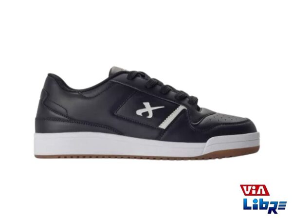 zapatilla urbana de hombre ecocuero negra Jaguar 4323
