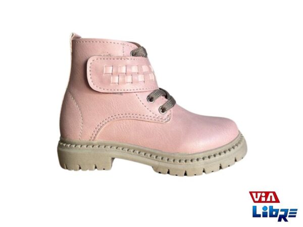 Borcego de ecocuero infantil rosa