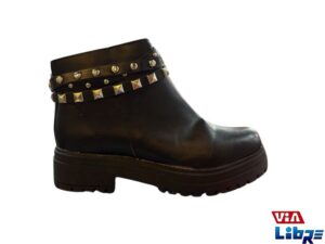 Borcego de ecocuero negro