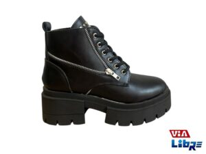 Borcego de ecocuero negro