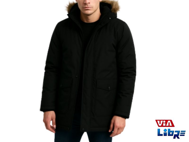 Campera tipo parka reversible