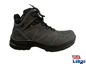 Bota trekiking de cuero gris/negro