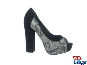 Zapato Despuntado Reptil Dama Via Marte Moda Importado