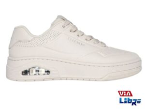 Zapatilla deportiva urbana skechers Blanca con camara