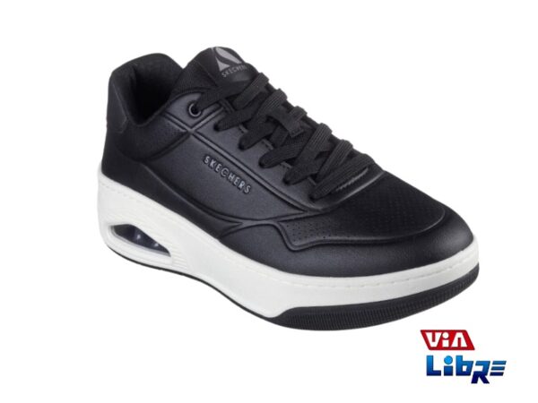 Zapatilla deportiva urbana skechers Negra con camara - Imagen 3