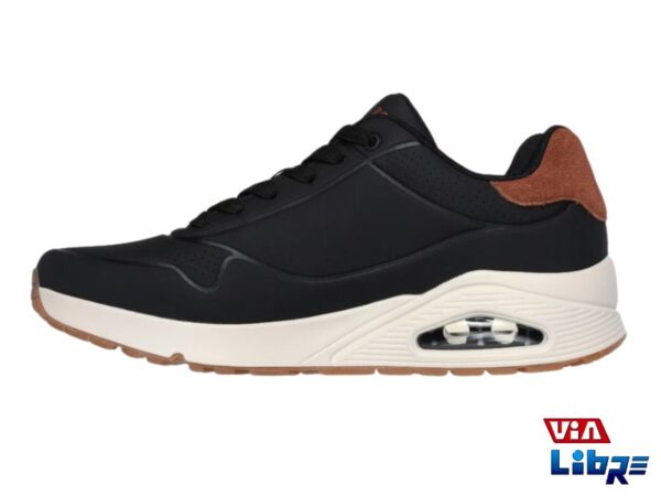 Zapatilla deportiva urbana skechers Negra con camara - Imagen 2