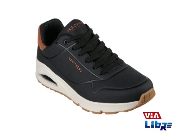 Zapatilla deportiva urbana skechers Negra con camara - Imagen 3