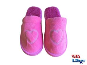 Pantufla cerrada rosa