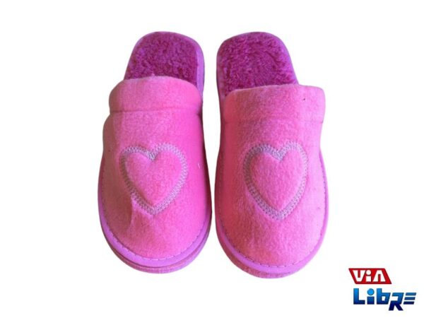 Pantufla cerrada rosa