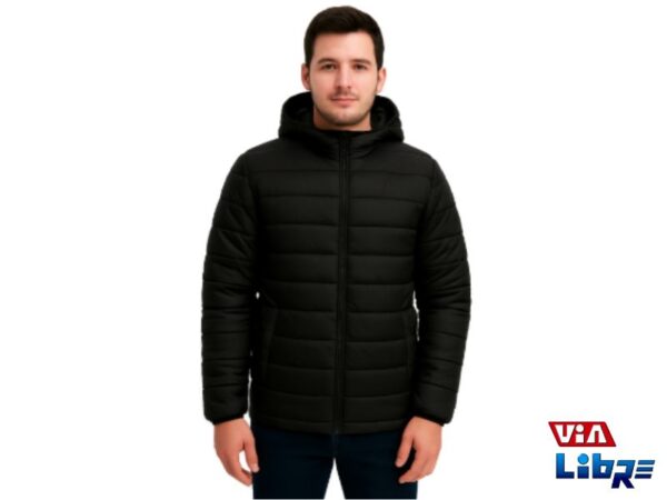 campera de abrigo inflable negra