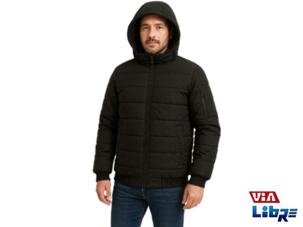Campera de abrigo inflable negro