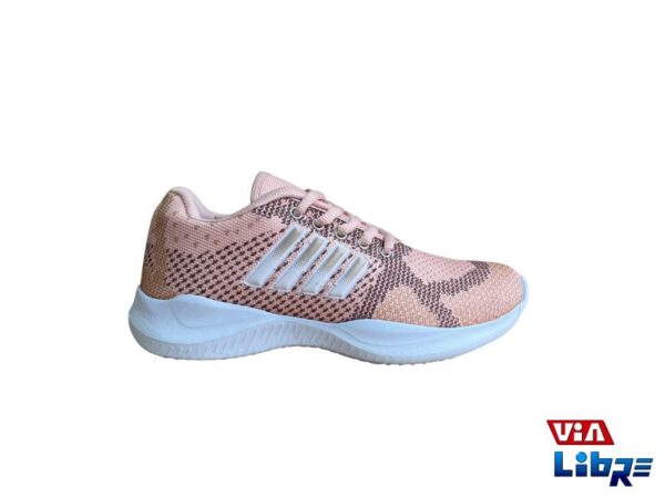 Zapatilla deportiva de macrame rosa