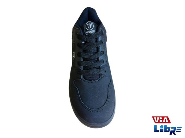Zapatillas urbanas de ecocuero negras - Imagen 2