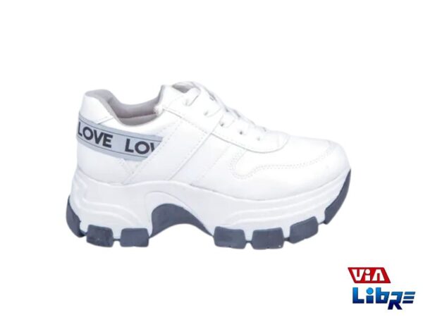 Zapatillas urbanas de ecocuero blancas
