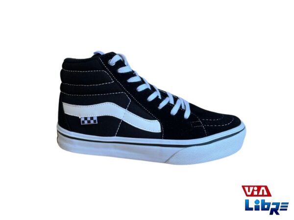 Bota urbana gamuzada negro/blanco - Imagen 4
