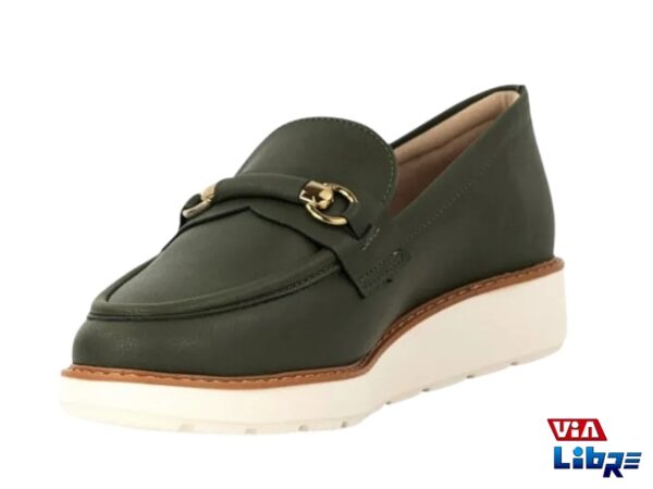 Zapato bajo de dama tipo mocasin de ecocuero - Imagen 3