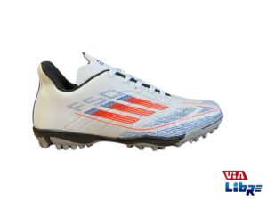 Botin futbol 5 de ecocuero blanco