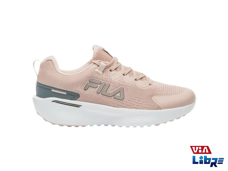 Zapatillas deportivas de macrame fila rosa/blanco