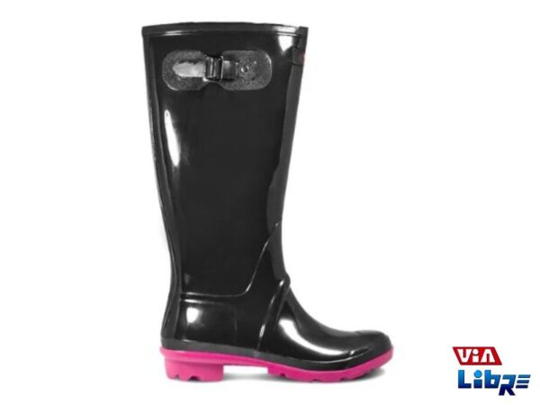 Bota de goma alta gummi  base fucsia
