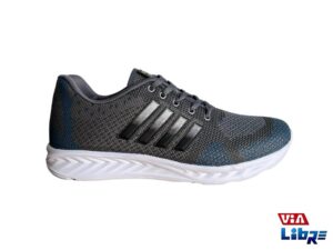 Zapatilla deportiva de macrame gris