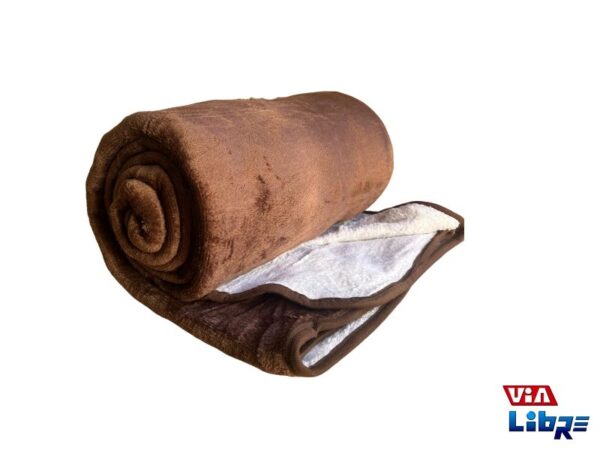 Frazada de plush polar marron