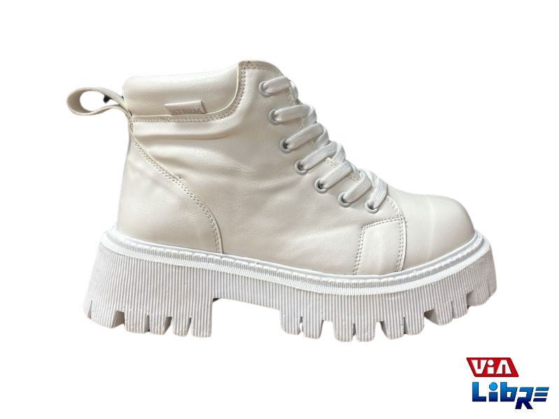 Borcego de ecocuero blanco