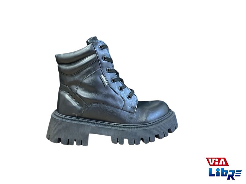 Borcego de ecocuero negro