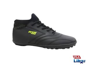 Botin futbol 5 de ecocuero negro