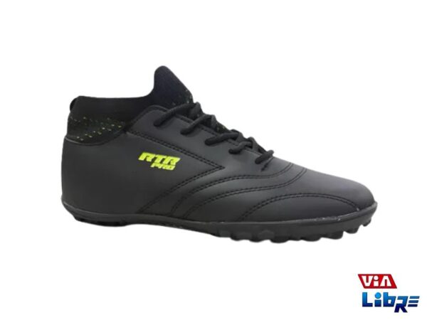 Botin futbol 5 de ecocuero negro