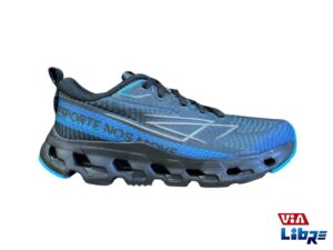 Zapatillas deportivas de macrame negro/azul