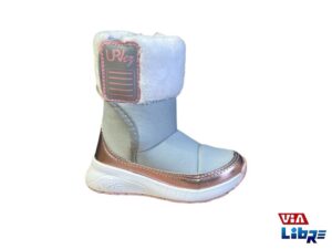 Pantubota infantil gris/rosa