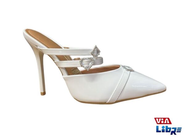 Zapato tipo stiletto vizzano blanco charol