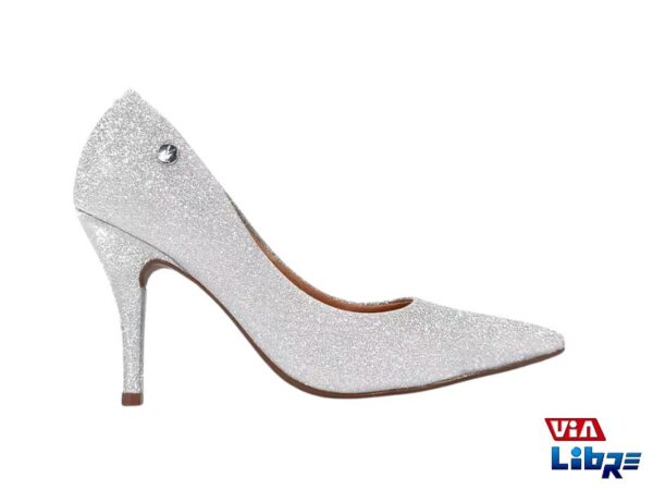 Zapato tipo stiletto vizzano plata gliter