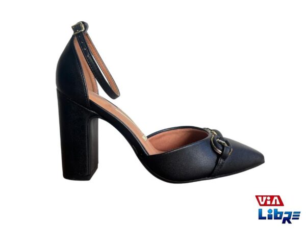 Zapato taco ancho vizzano negro