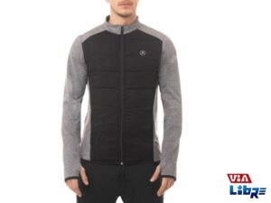Campera liviana de tejido plano gris