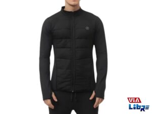 Campera liviana de tejido plano negro