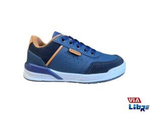 Zapatillas urbanas de ecocuero azul