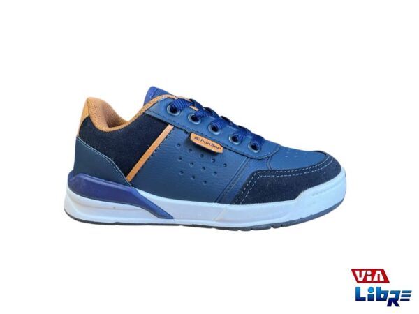 Zapatillas urbanas de ecocuero azul